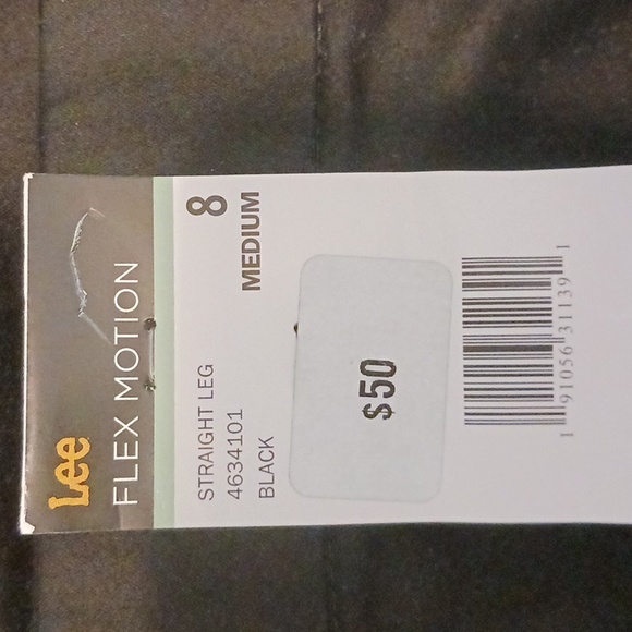 Lee "Flex Motion" Black Straight Leg Mid Rise Regular Pants Size 8 Medium (NWT) - Picture 4 of 12